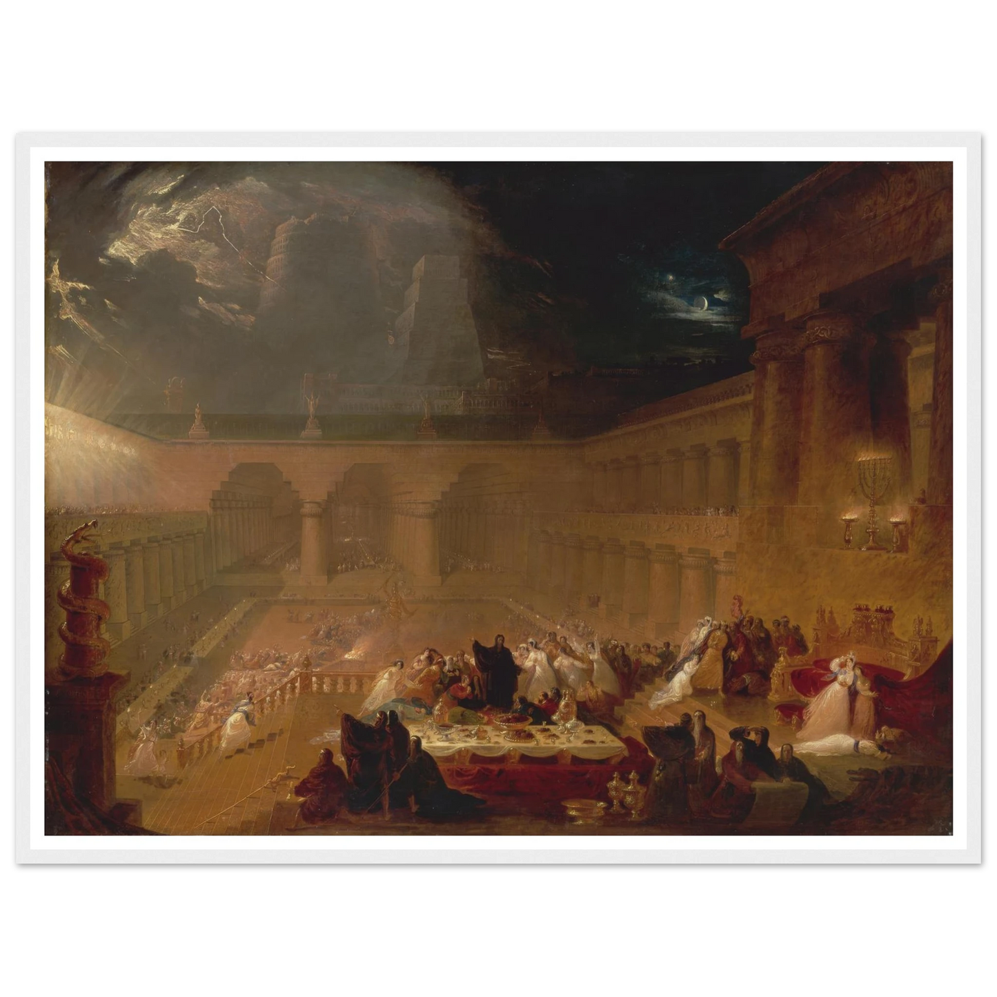 Belshazzar’s Feast (1820) Art Print | John Martin - Framed Poster - 30x40 cm / 12x16″ - Black frame
