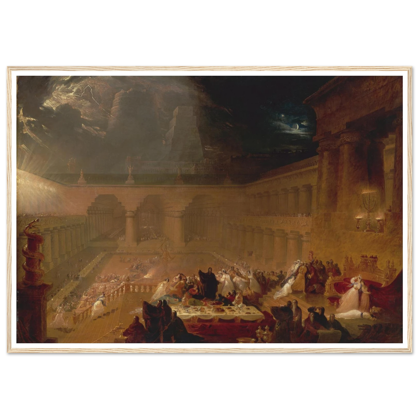 Belshazzar’s Feast (1820) Art Print | John Martin - Framed Poster - 30x40 cm / 12x16″ - Black frame