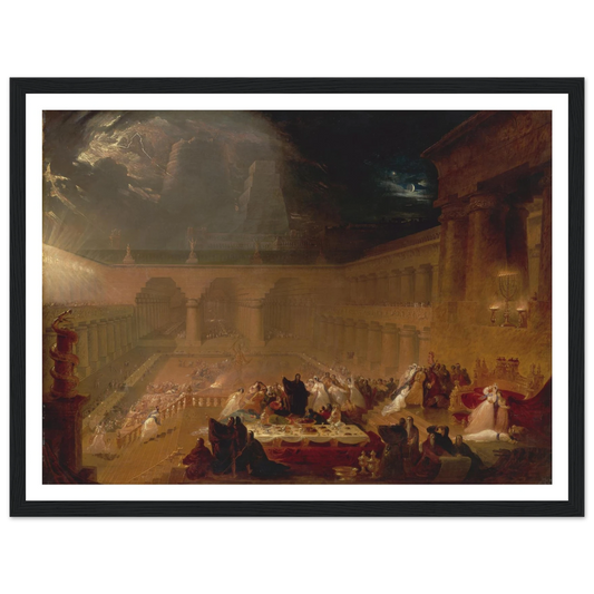 Belshazzar’s Feast (1820) Art Print | John Martin - Framed Poster - 30x40 cm / 12x16″ - Black frame