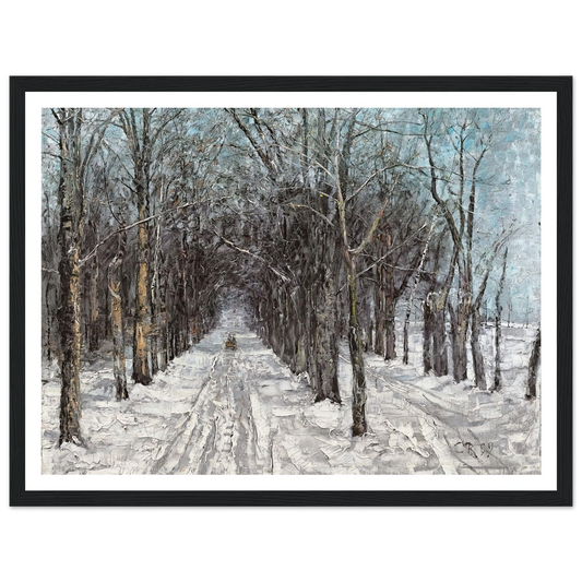 Belvedere Allee in Weimar (1889) Art Print | Christian Rohlfs - Framed Poster - 30x40 cm / 12x16″ - Black frame