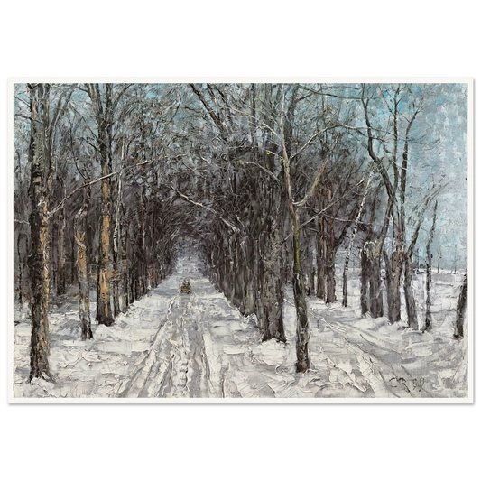 Belvedere Allee in Weimar (1889) Art Print | Christian Rohlfs - Framed Poster - 30x40 cm / 12x16″ - Black frame
