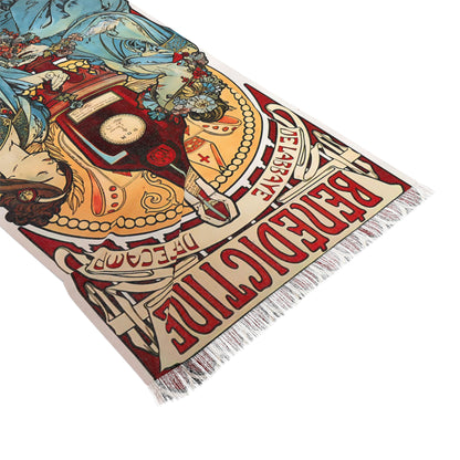 Bénédictine | Alphonse Mucha Scarf – Art Nouveau Scarf - - 27" × 71'' - 
