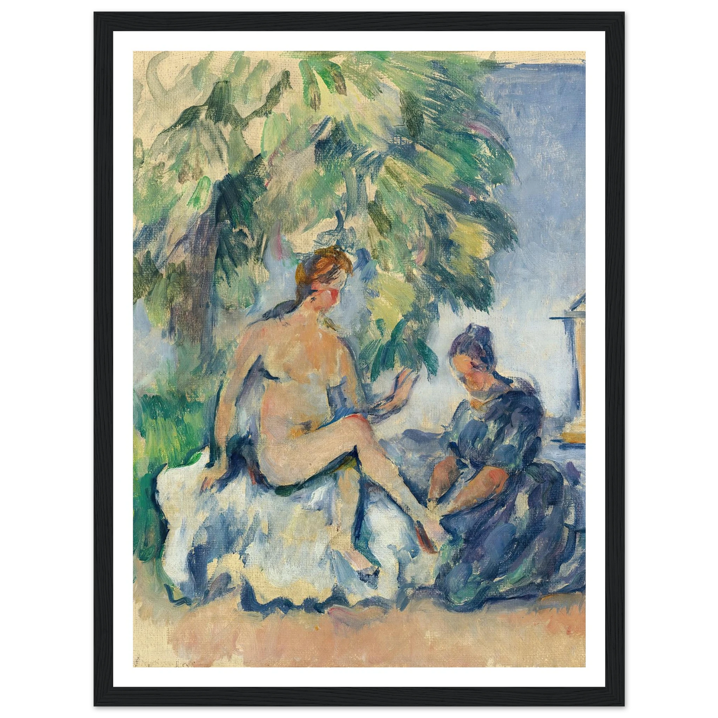 Bethsabée (1885-90) Art Print | Paul Cezanne - Framed Poster - 30x40 cm / 12x16″ - Black frame