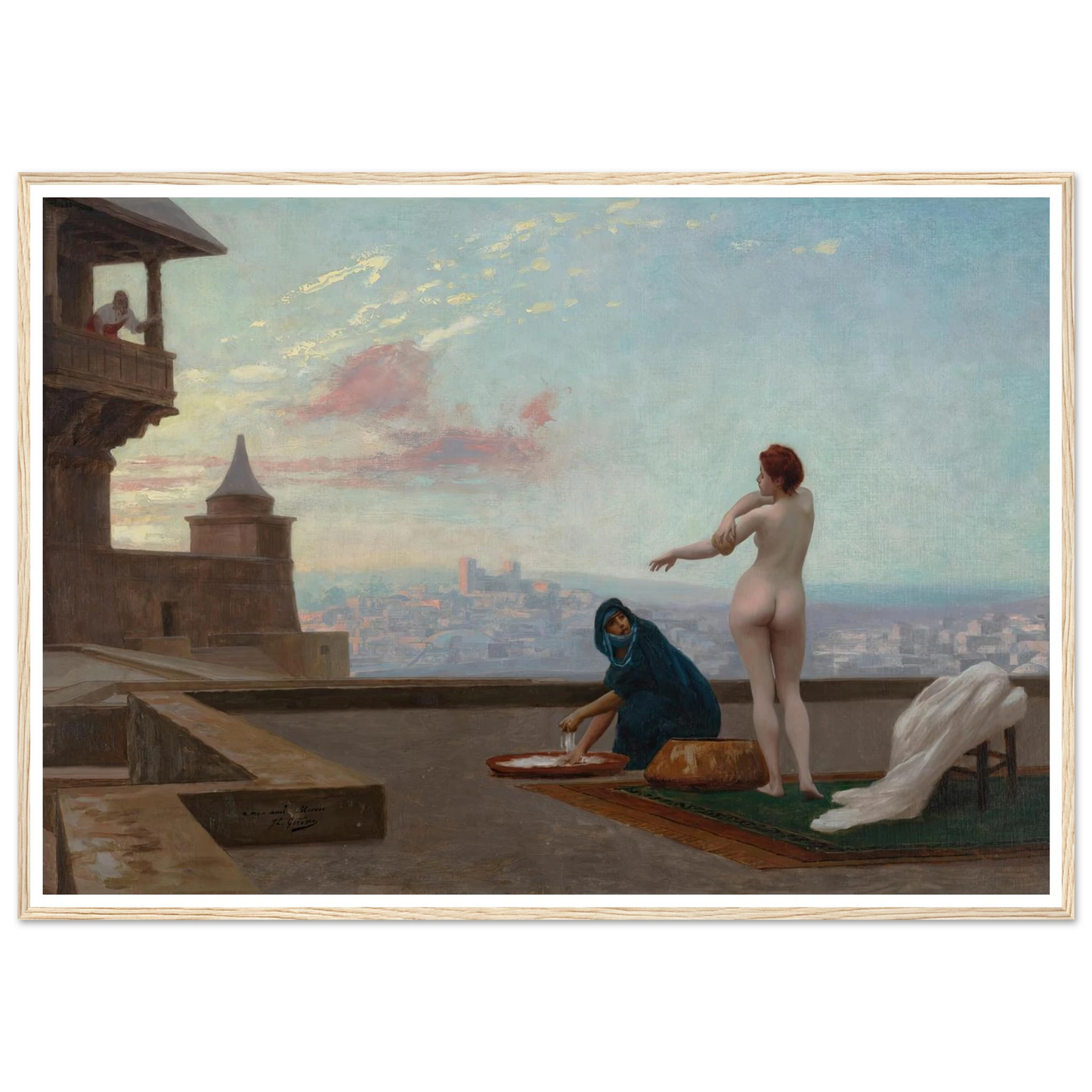 Bethsabée (Bathsheba) (circa 1889) Art Print | Jean Leon Gerome - Framed Poster - 30x40 cm / 12x16″ - Black frame