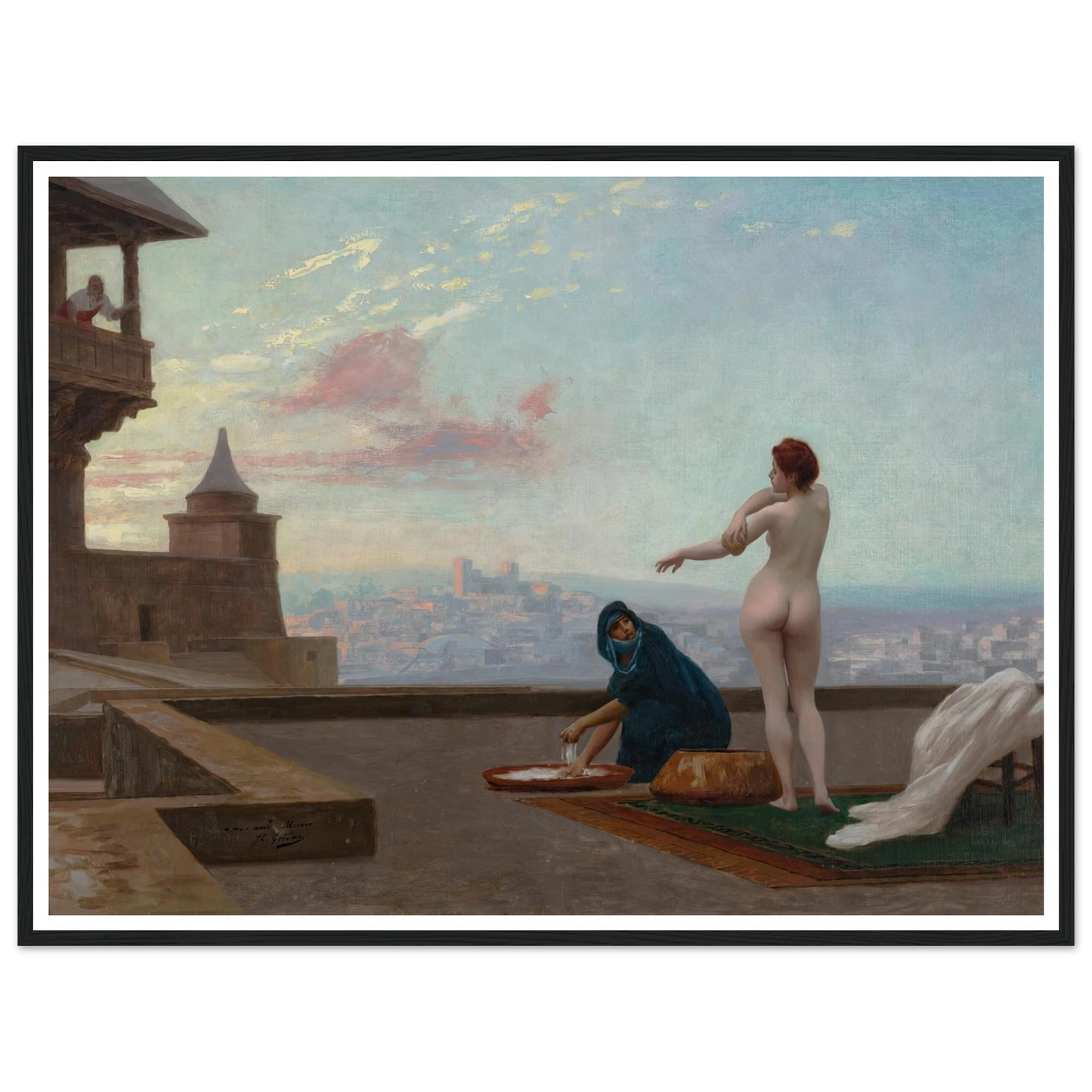 Bethsabée (Bathsheba) (circa 1889) Art Print | Jean Leon Gerome - Framed Poster - 30x40 cm / 12x16″ - Black frame