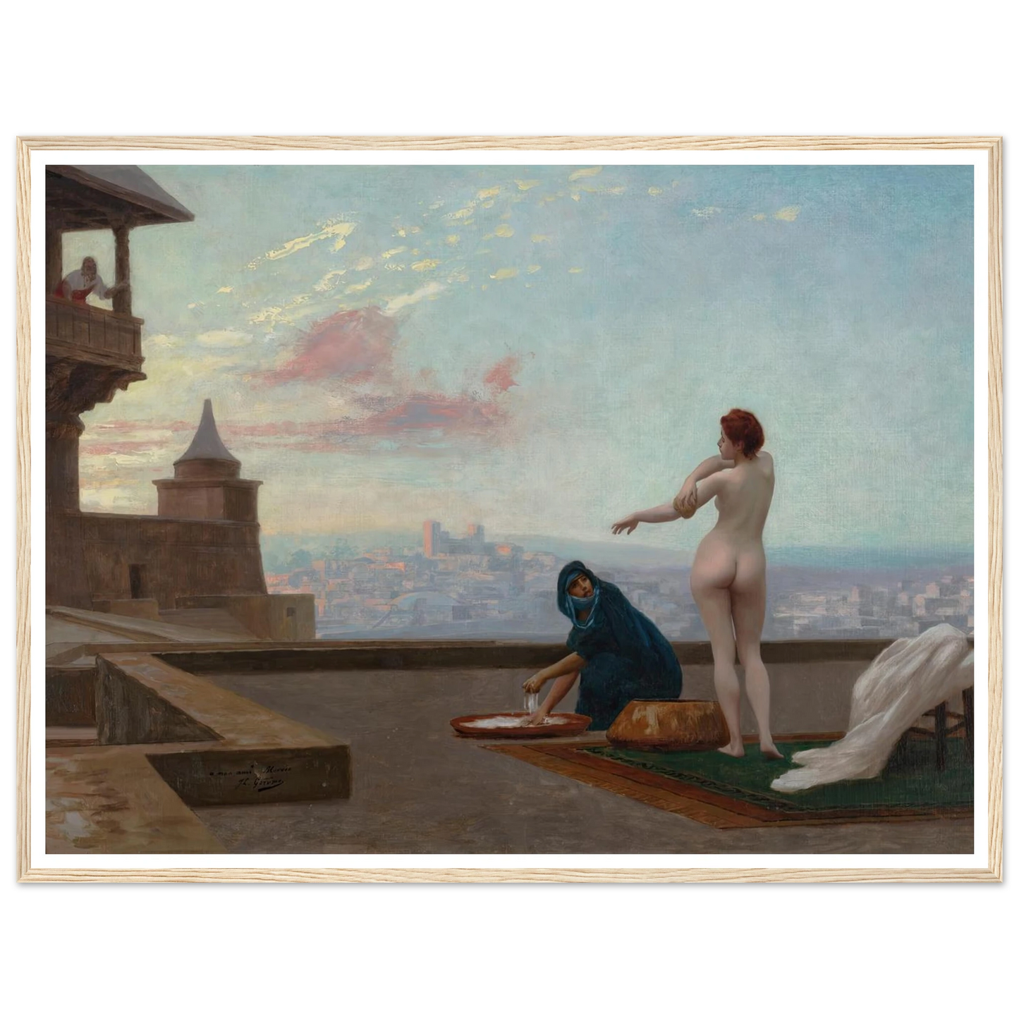 Bethsabée (Bathsheba) (circa 1889) Art Print | Jean Leon Gerome - Framed Poster - 30x40 cm / 12x16″ - Black frame