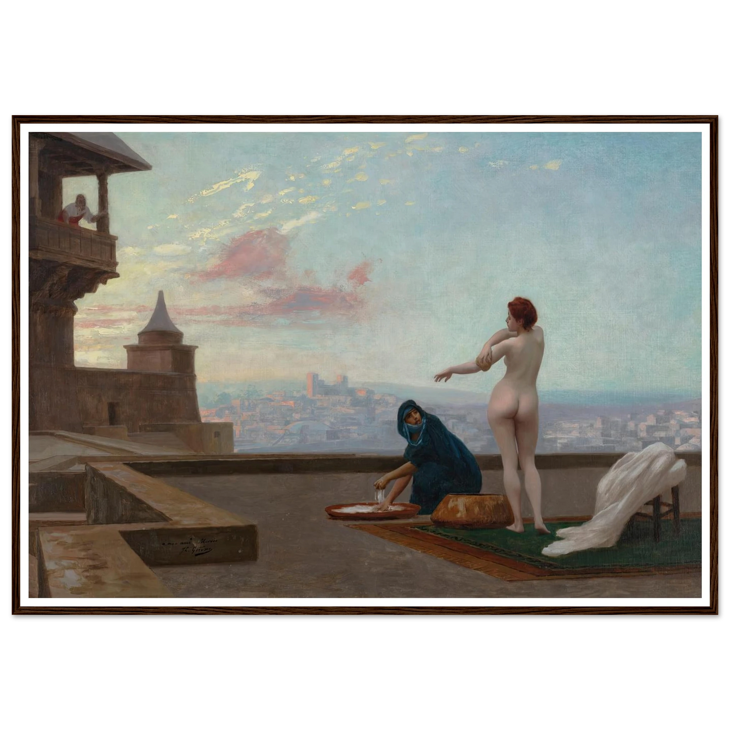 Bethsabée (Bathsheba) (circa 1889) Art Print | Jean Leon Gerome - Framed Poster - 30x40 cm / 12x16″ - Black frame