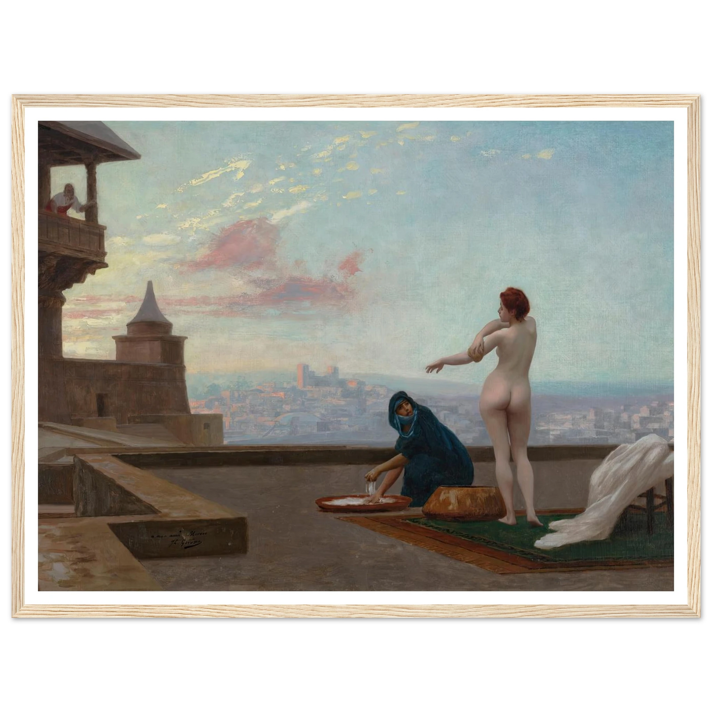 Bethsabée (Bathsheba) (circa 1889) Art Print | Jean Leon Gerome - Framed Poster - 30x40 cm / 12x16″ - Black frame