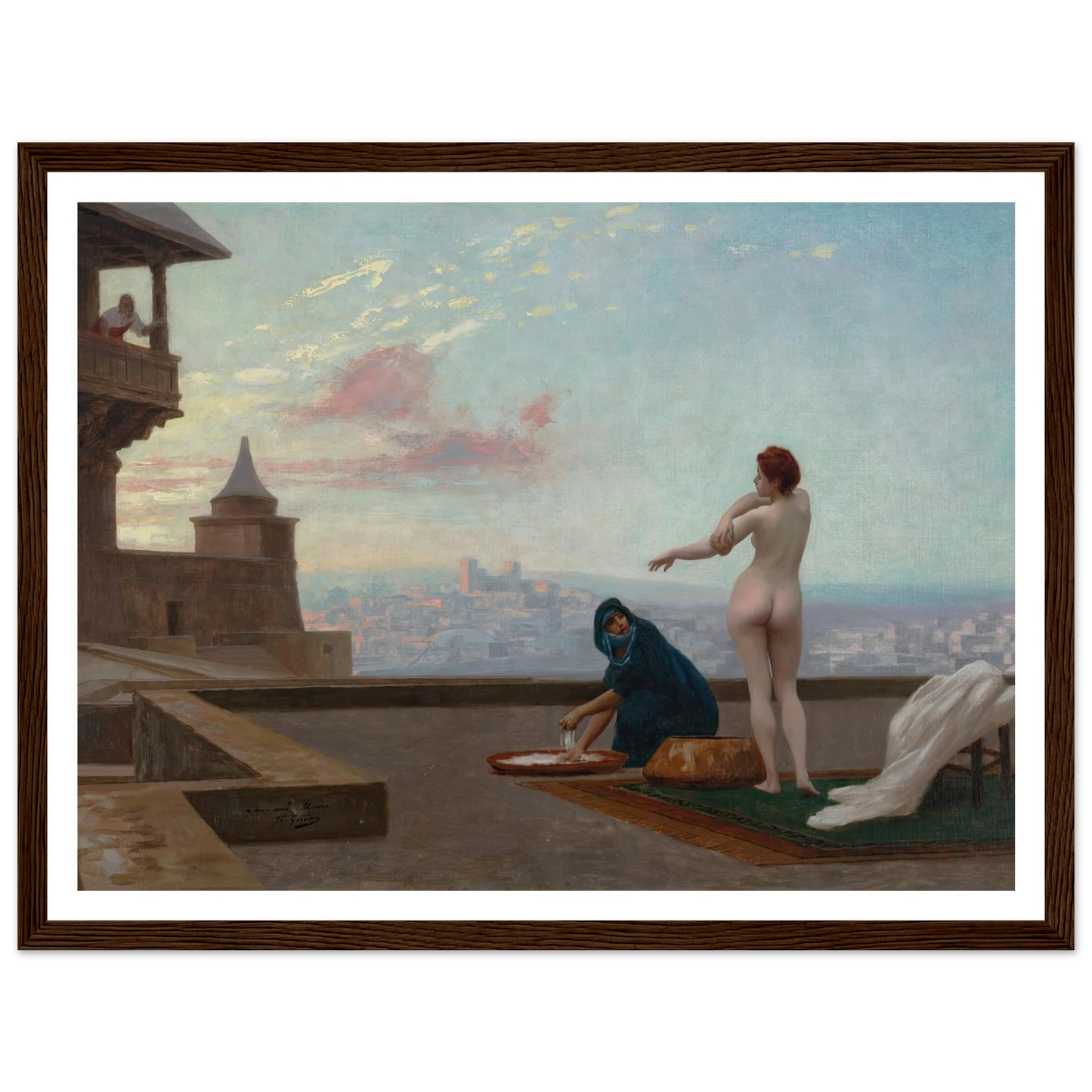 Bethsabée (Bathsheba) (circa 1889) Art Print | Jean Leon Gerome - Framed Poster - 30x40 cm / 12x16″ - Black frame