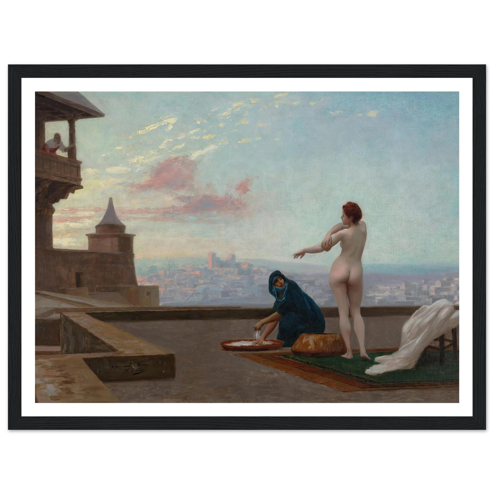 Bethsabée (Bathsheba) (circa 1889) Art Print | Jean Leon Gerome - Framed Poster - 30x40 cm / 12x16″ - Black frame