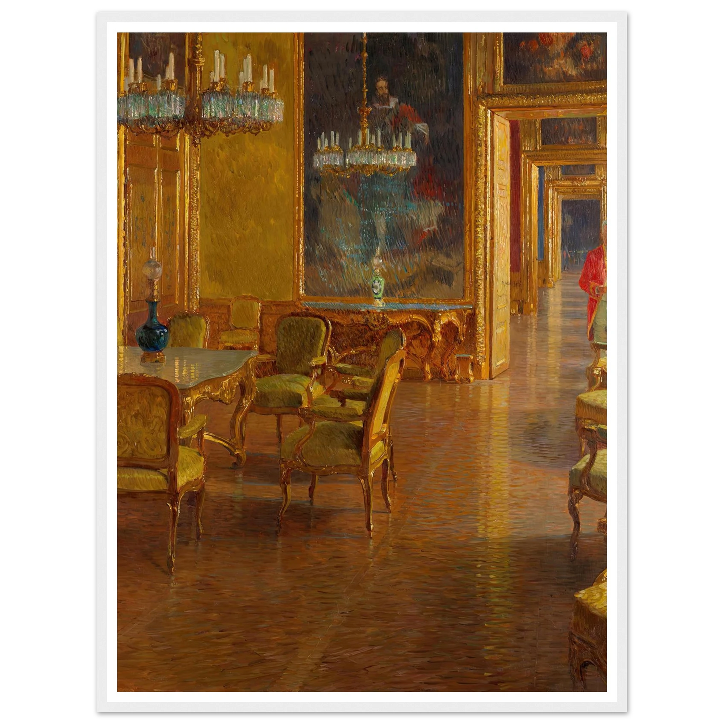 Interieur im Winterpalais des Prinzen Eugen von Savoyen in der Himmelpfortgasse (1907-1908) Art Print | Carl Moll-Quipham Collections