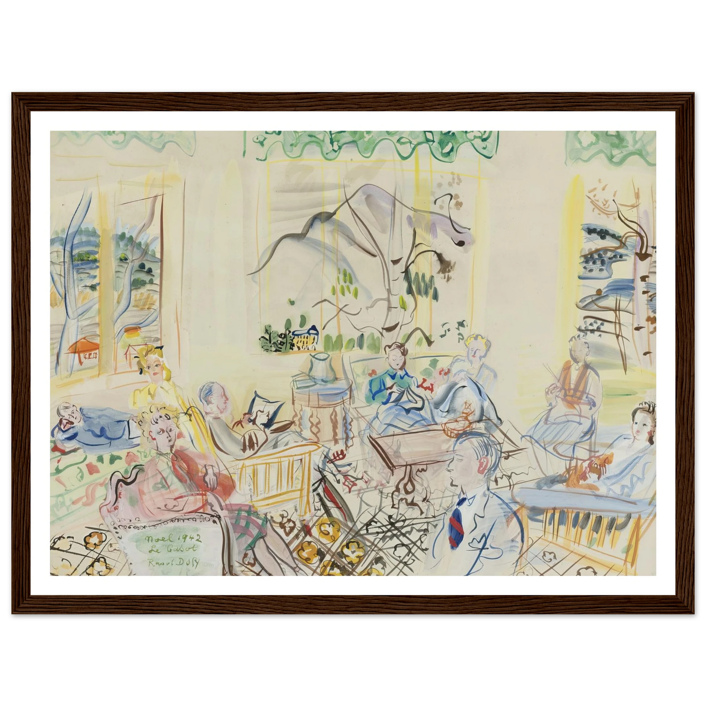 ‘Le Casot’ À vernet-les-bains, noel (1942) Art Print | Raoul Dufy-Quipham Collections