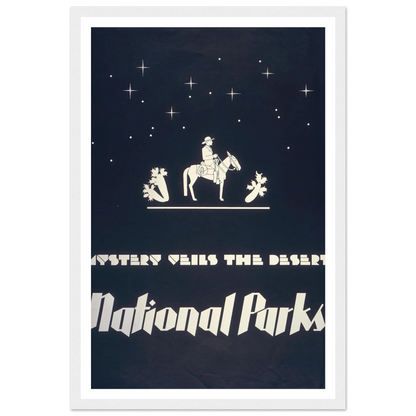 Mystery veils the desert – National parks (1930) Art Print | Dorothy Waugh-Quipham Collections
