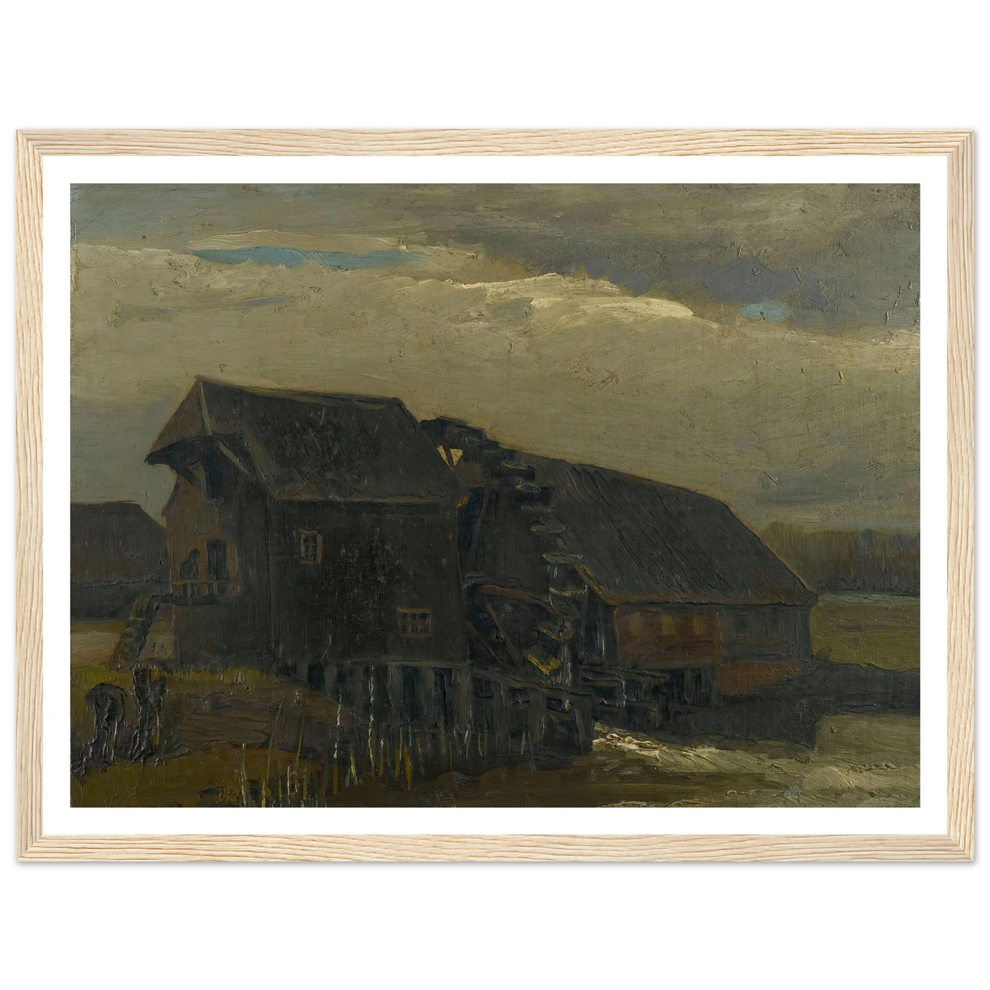 Water Mill At Opwetten (1884) Art Print | Vincent van Gogh-Quipham Collections