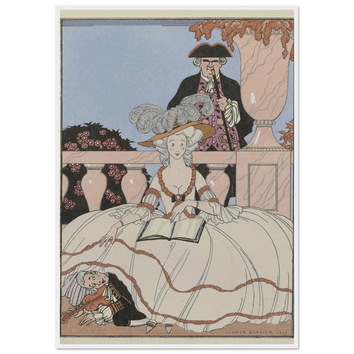 La Leçon bien apprise (1919) Art Print | George Barbier-Quipham Collections