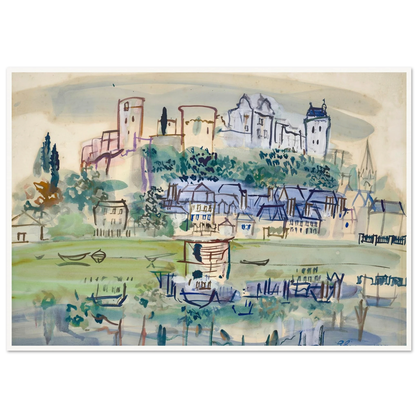Chinon (1937) Art Print | Raoul Dufy-Quipham Collections
