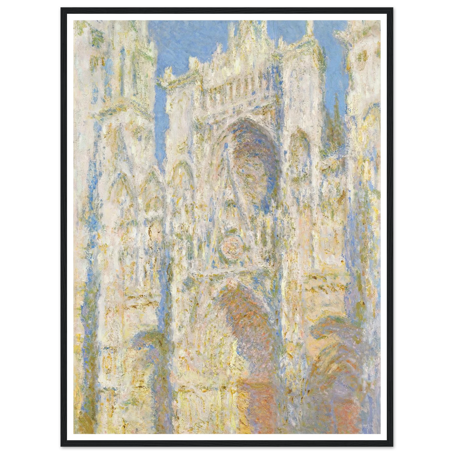 Rouen Cathedral, West Façade, Sunlight (1894) Art Print | Claude Monet-Quipham Collections