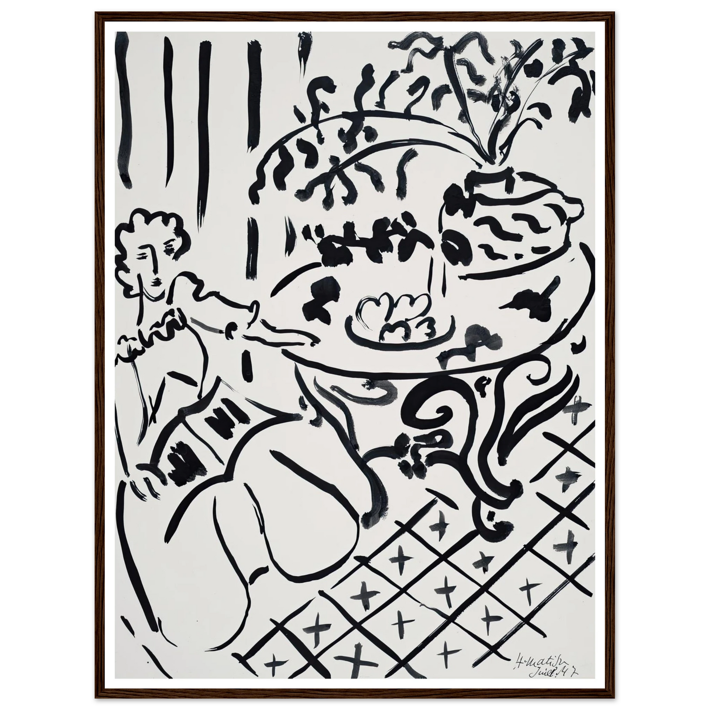 Fille assise à table (1947) Art Print | Henri Matisse-Quipham Collections