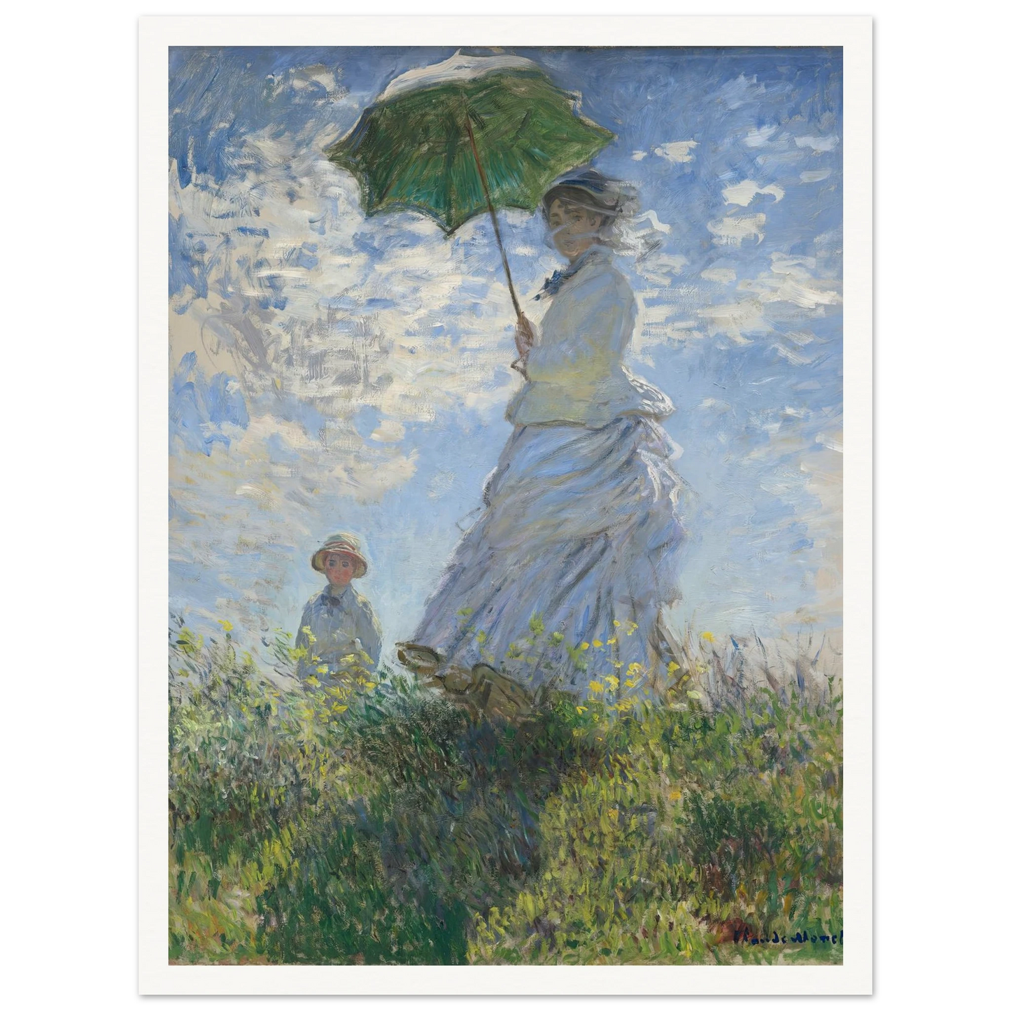 Woman with a Parasol – Madame Monet and Her Son (1875) Art Print | Claude Monet-Quipham Collections