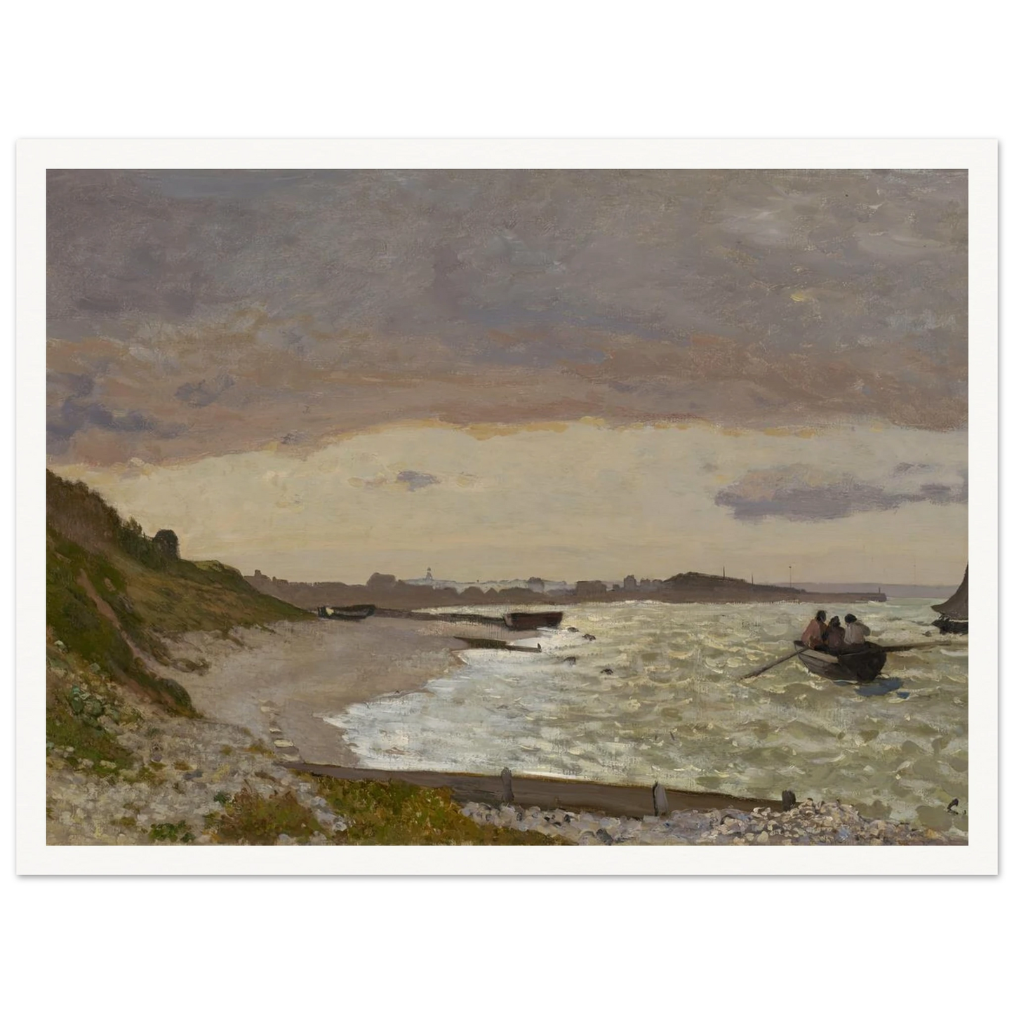 The Seashore at Sainte-Adresse (1864) Art Print | Claude Monet-Quipham Collections