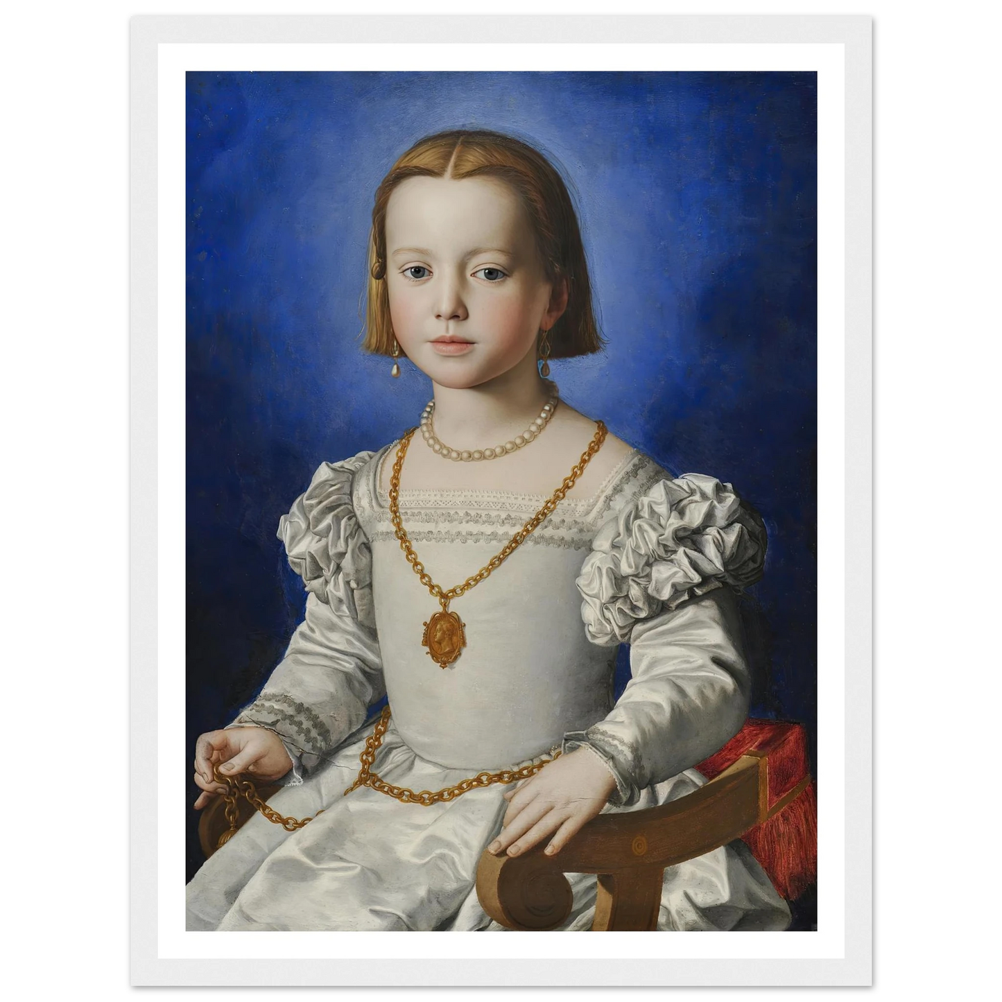 Bia Di Cosimo De‘ Medici (1542-1545) Art Print | Agnolo Bronzino - Framed Poster - 30x40 cm / 12x16″ - Black frame