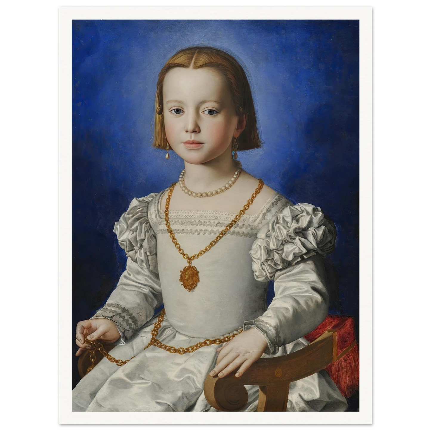 Bia Di Cosimo De‘ Medici (1542-1545) Art Print | Agnolo Bronzino - Framed Poster - 30x40 cm / 12x16″ - Black frame