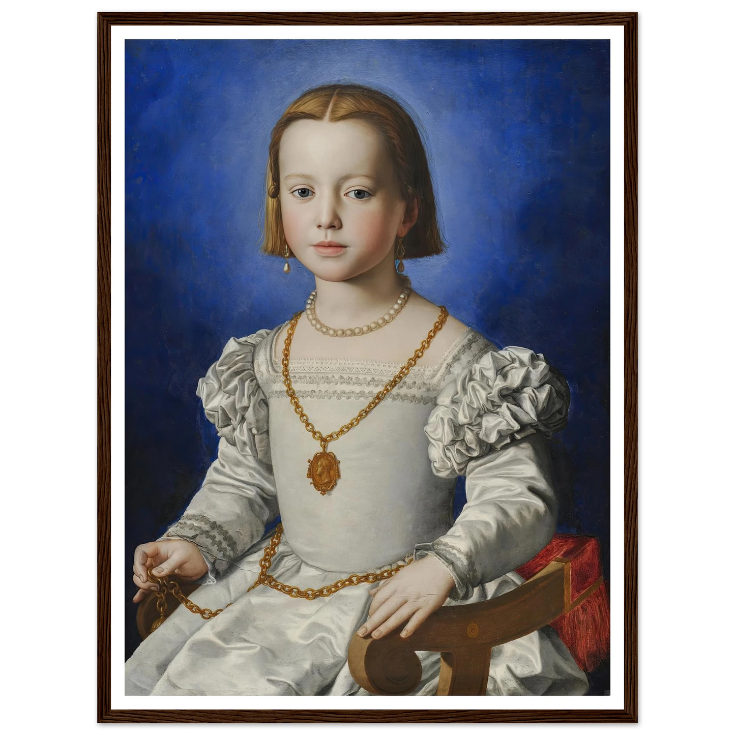 Bia Di Cosimo De‘ Medici (1542-1545) Art Print | Agnolo Bronzino - Framed Poster - 30x40 cm / 12x16″ - Black frame