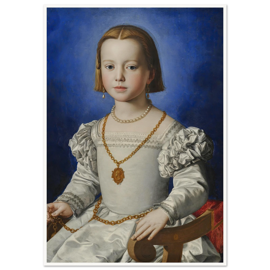 Bia Di Cosimo De‘ Medici (1542-1545) Art Print | Agnolo Bronzino - Framed Poster - 30x40 cm / 12x16″ - Black frame
