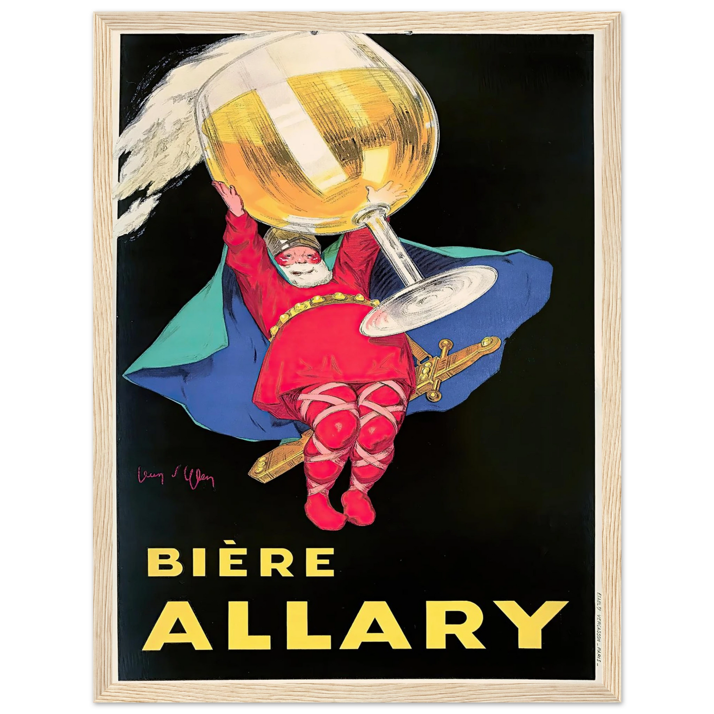 Biere Allary Art Print | Jean Dylen - Framed Poster - 30x40 cm / 12x16″ - Black frame
