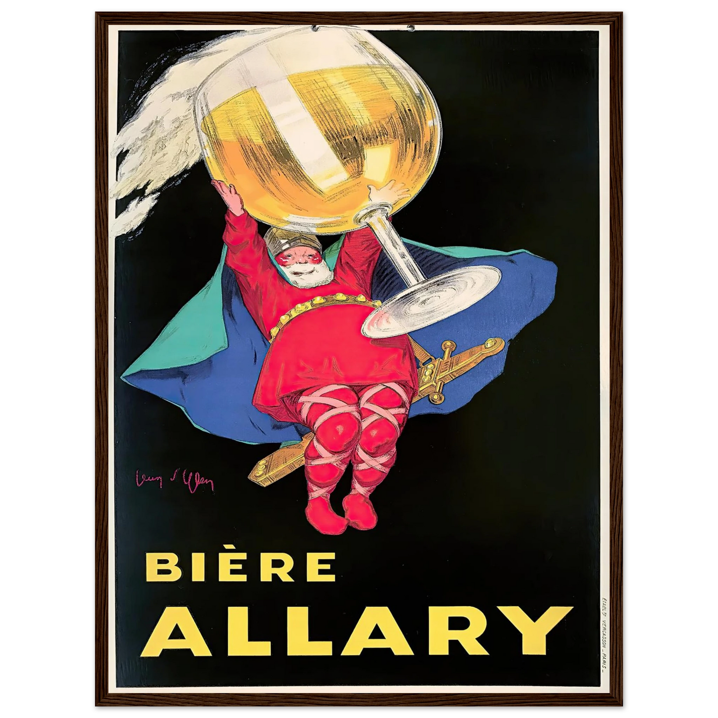 Biere Allary Art Print | Jean Dylen - Framed Poster - 30x40 cm / 12x16″ - Black frame