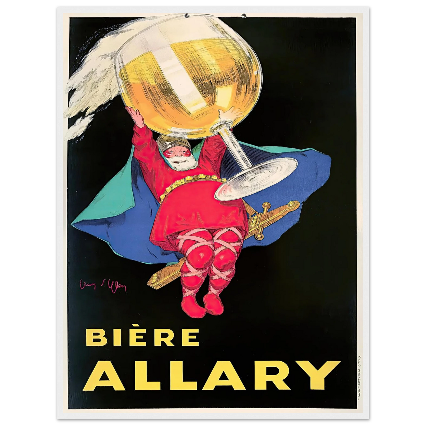 Biere Allary Art Print | Jean Dylen - Framed Poster - 30x40 cm / 12x16″ - Black frame