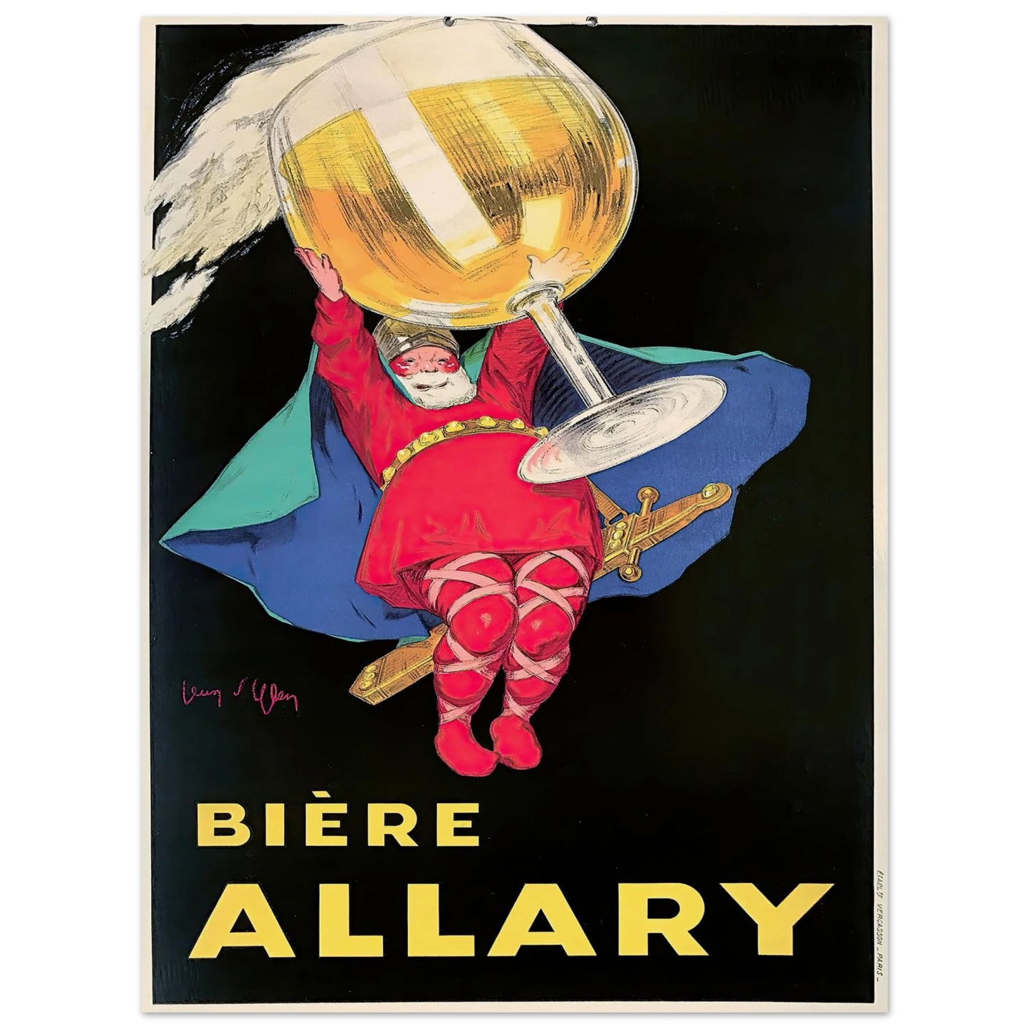Biere Allary Art Print | Jean Dylen - Framed Poster - 30x40 cm / 12x16″ - Black frame