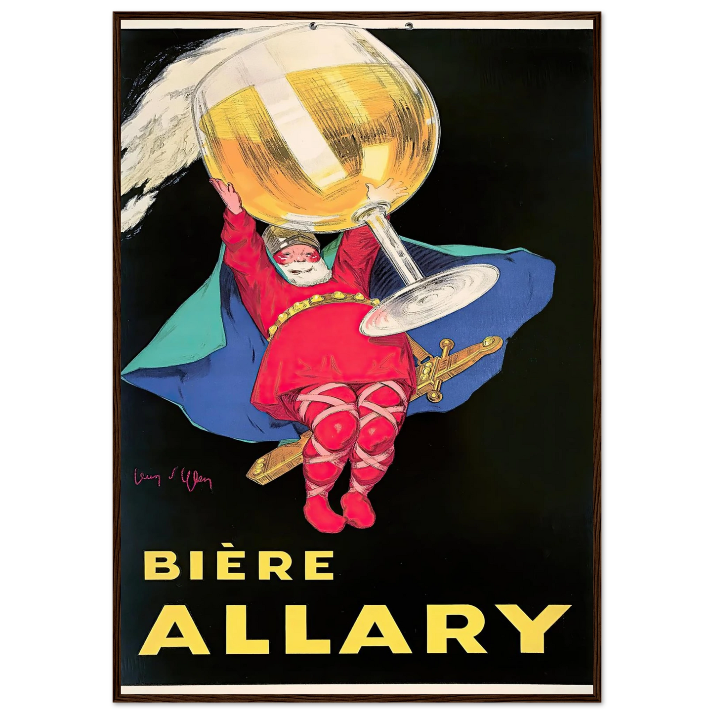 Biere Allary Art Print | Jean Dylen - Framed Poster - 30x40 cm / 12x16″ - Black frame