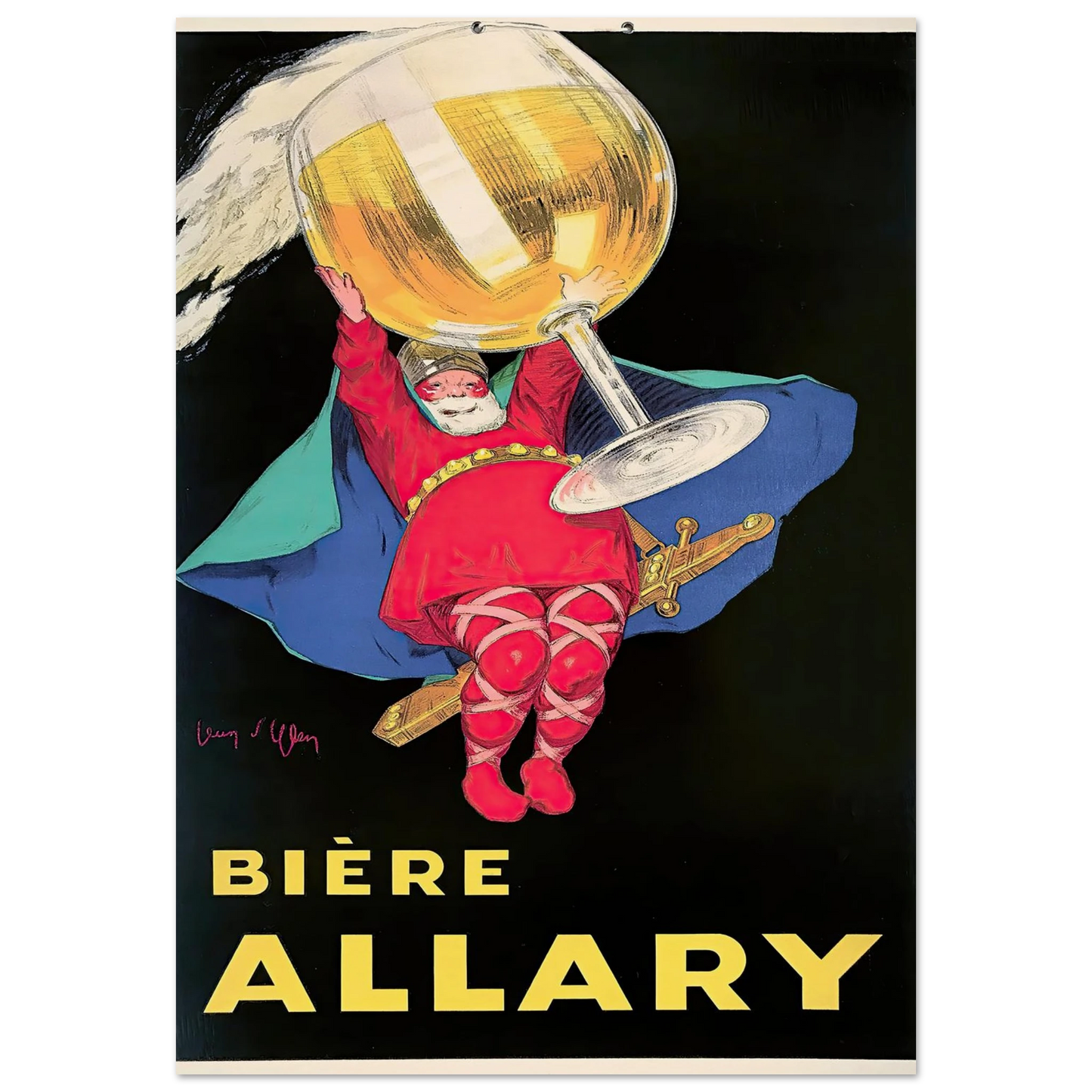 Biere Allary Art Print | Jean Dylen - Framed Poster - 30x40 cm / 12x16″ - Black frame