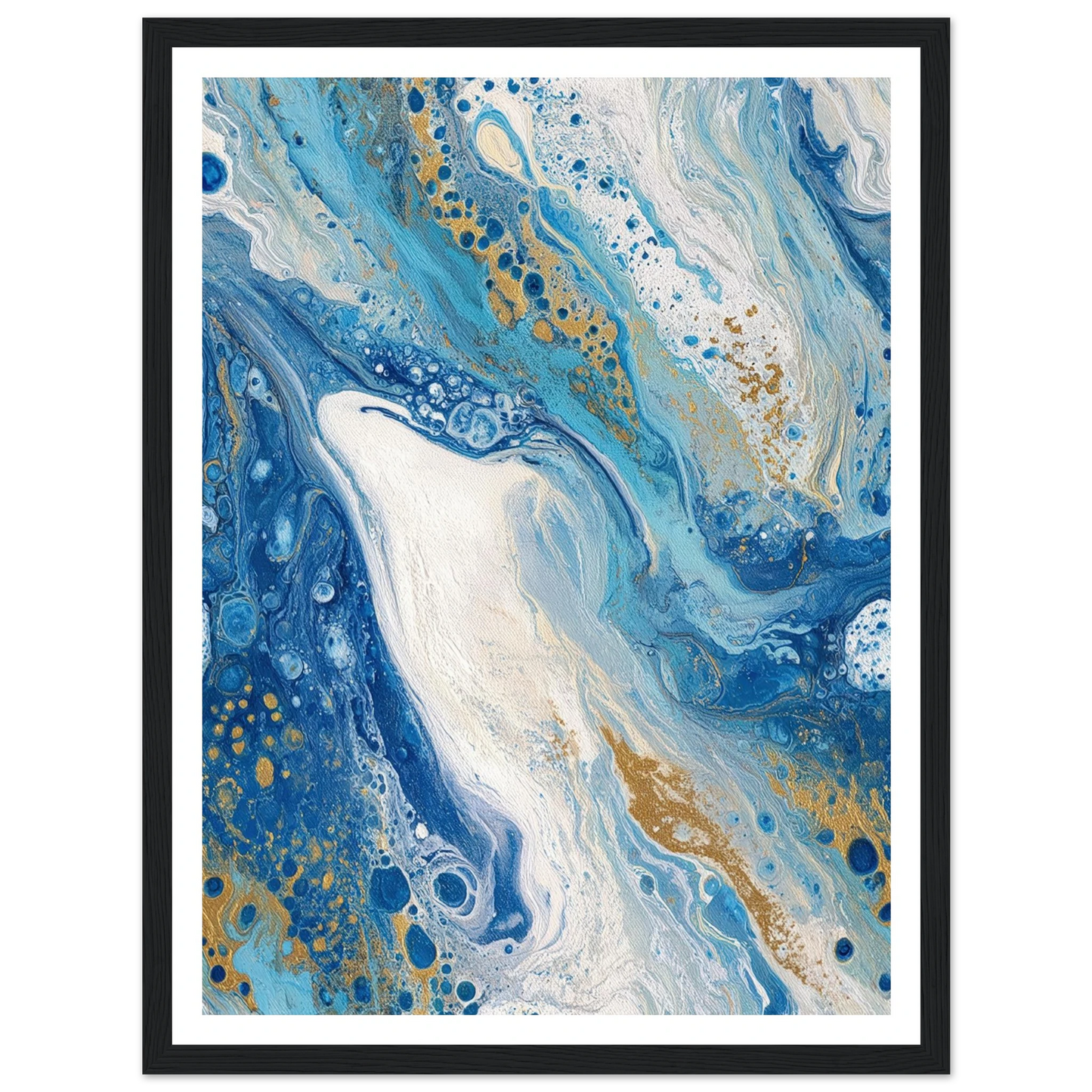 Binary Field Study - Framed Poster - 30x40 cm / 12x16″ - Black frame