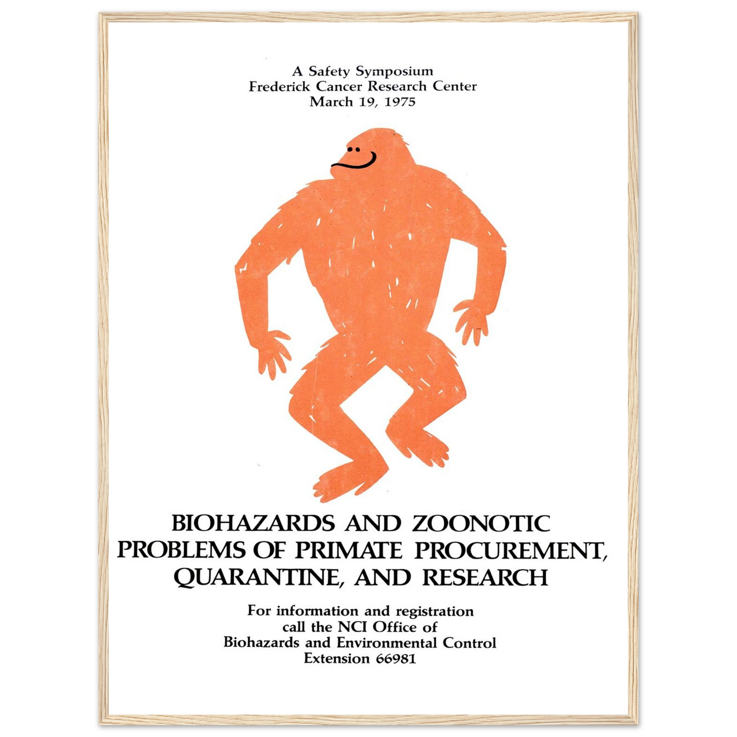 Biohazards and zoonotic problems of primate procurement, quarantine, and research (1975) Art Print | National Institutes of Health - Framed Poster - 30x40 cm / 12x16″ - Black frame