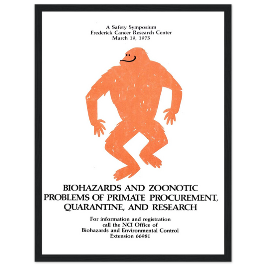 Biohazards and zoonotic problems of primate procurement, quarantine, and research (1975) Art Print | National Institutes of Health - Framed Poster - 30x40 cm / 12x16″ - Black frame