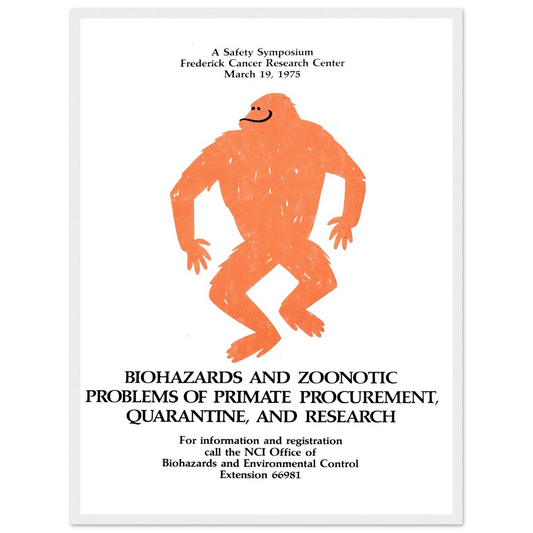 Biohazards and zoonotic problems of primate procurement, quarantine, and research (1975) Art Print | National Institutes of Health - Framed Poster - 30x40 cm / 12x16″ - Black frame