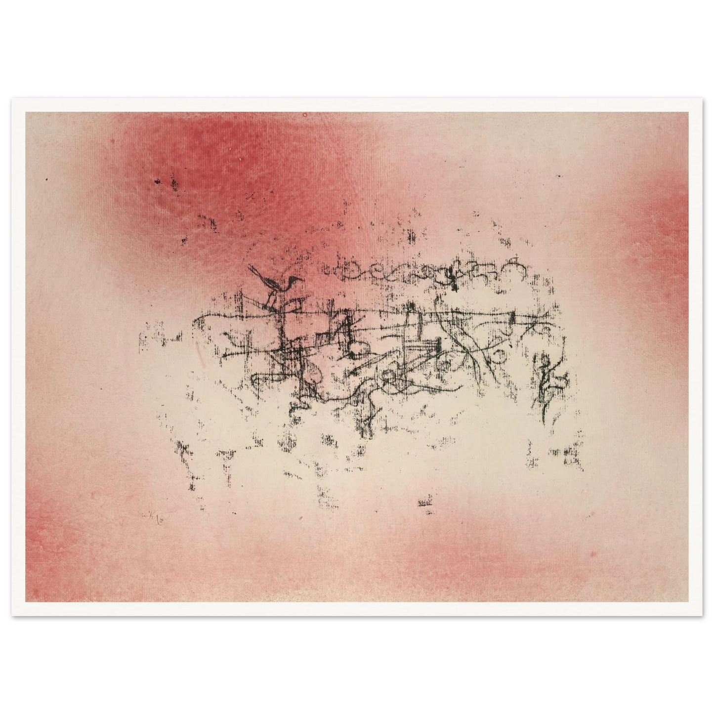 Bird Landscape (1925) Art Print | Paul Klee - Framed Poster - 30x40 cm / 12x16″ - Black frame