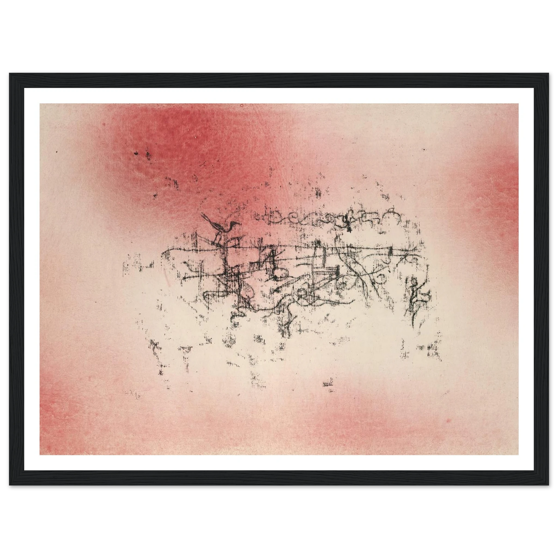 Bird Landscape (1925) Art Print | Paul Klee - Framed Poster - 30x40 cm / 12x16″ - Black frame