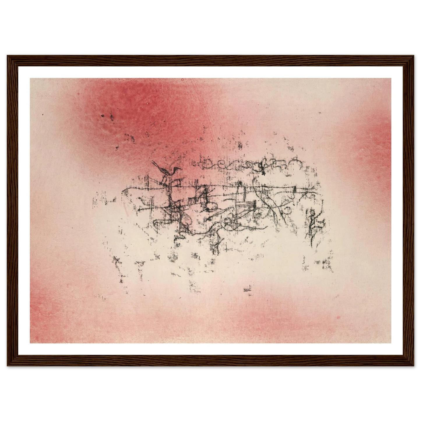 Bird Landscape (1925) Art Print | Paul Klee - Framed Poster - 30x40 cm / 12x16″ - Black frame