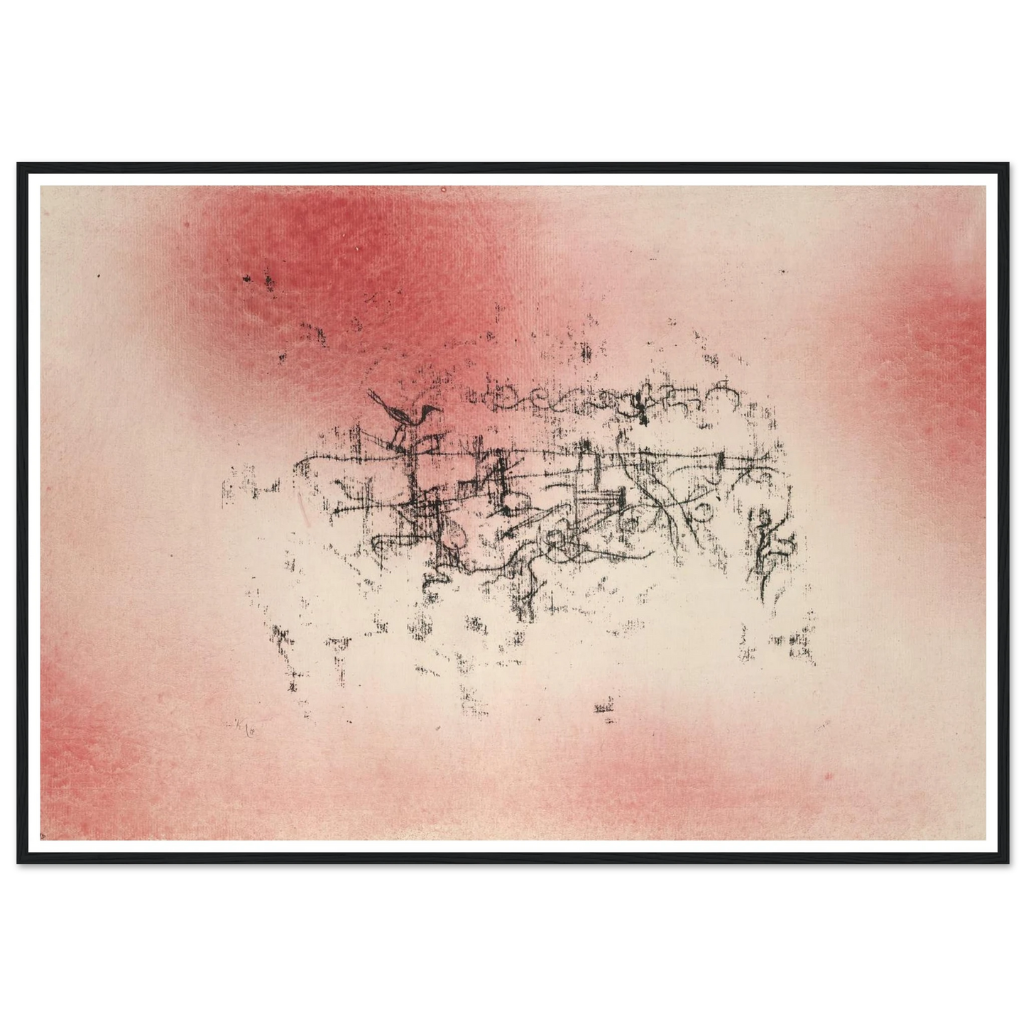 Bird Landscape (1925) Art Print | Paul Klee - Framed Poster - 30x40 cm / 12x16″ - Black frame