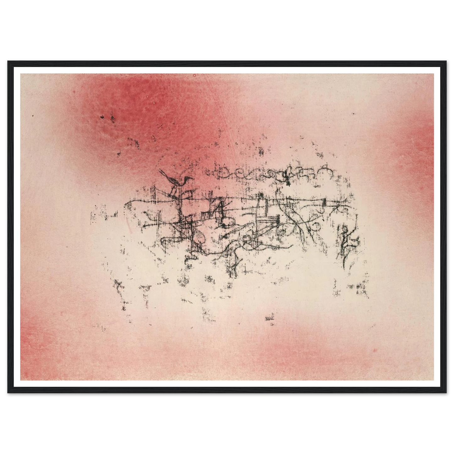 Bird Landscape (1925) Art Print | Paul Klee - Framed Poster - 30x40 cm / 12x16″ - Black frame