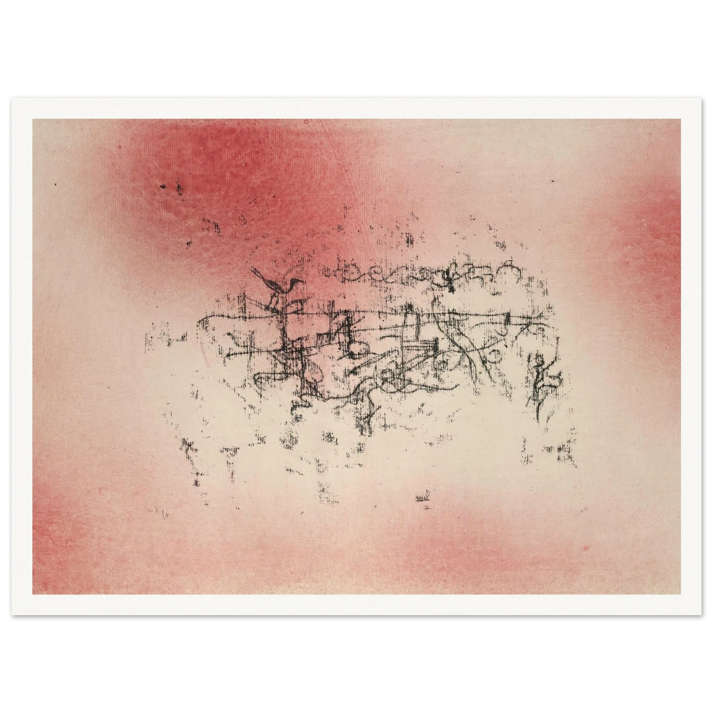 Bird Landscape (1925) Art Print | Paul Klee - Framed Poster - 30x40 cm / 12x16″ - Black frame