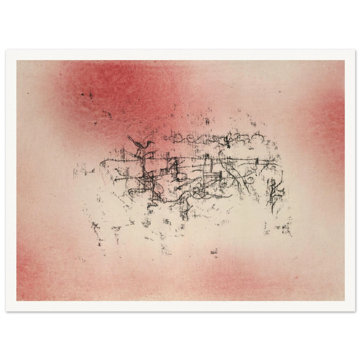 Bird Landscape (1925) Art Print | Paul Klee - Framed Poster - 30x40 cm / 12x16″ - Black frame