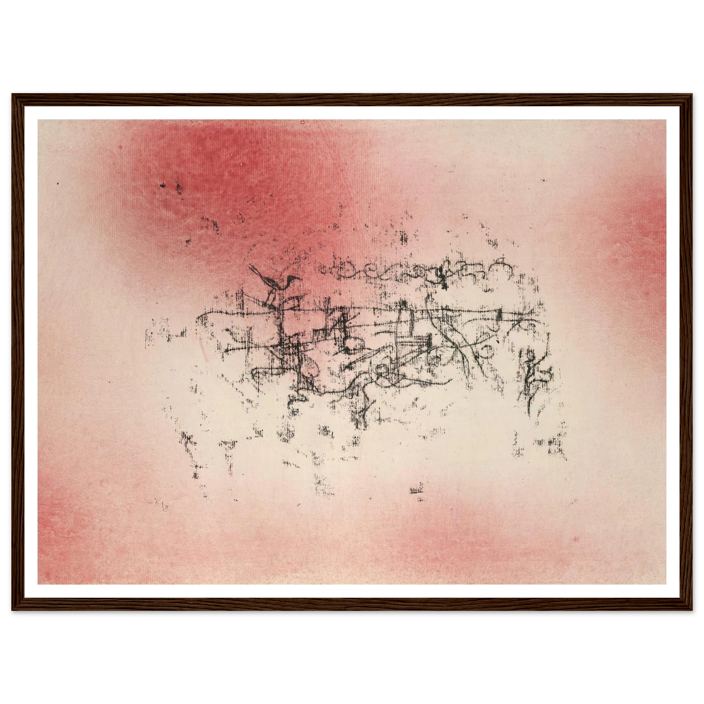 Bird Landscape (1925) Art Print | Paul Klee - Framed Poster - 30x40 cm / 12x16″ - Black frame
