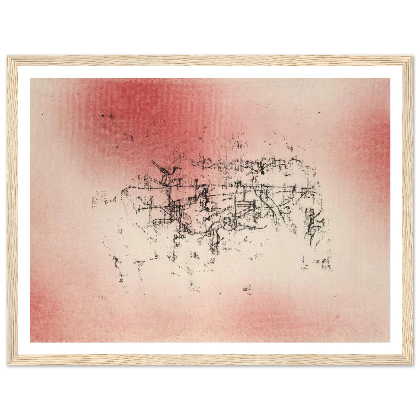 Bird Landscape (1925) Art Print | Paul Klee - Framed Poster - 30x40 cm / 12x16″ - Black frame