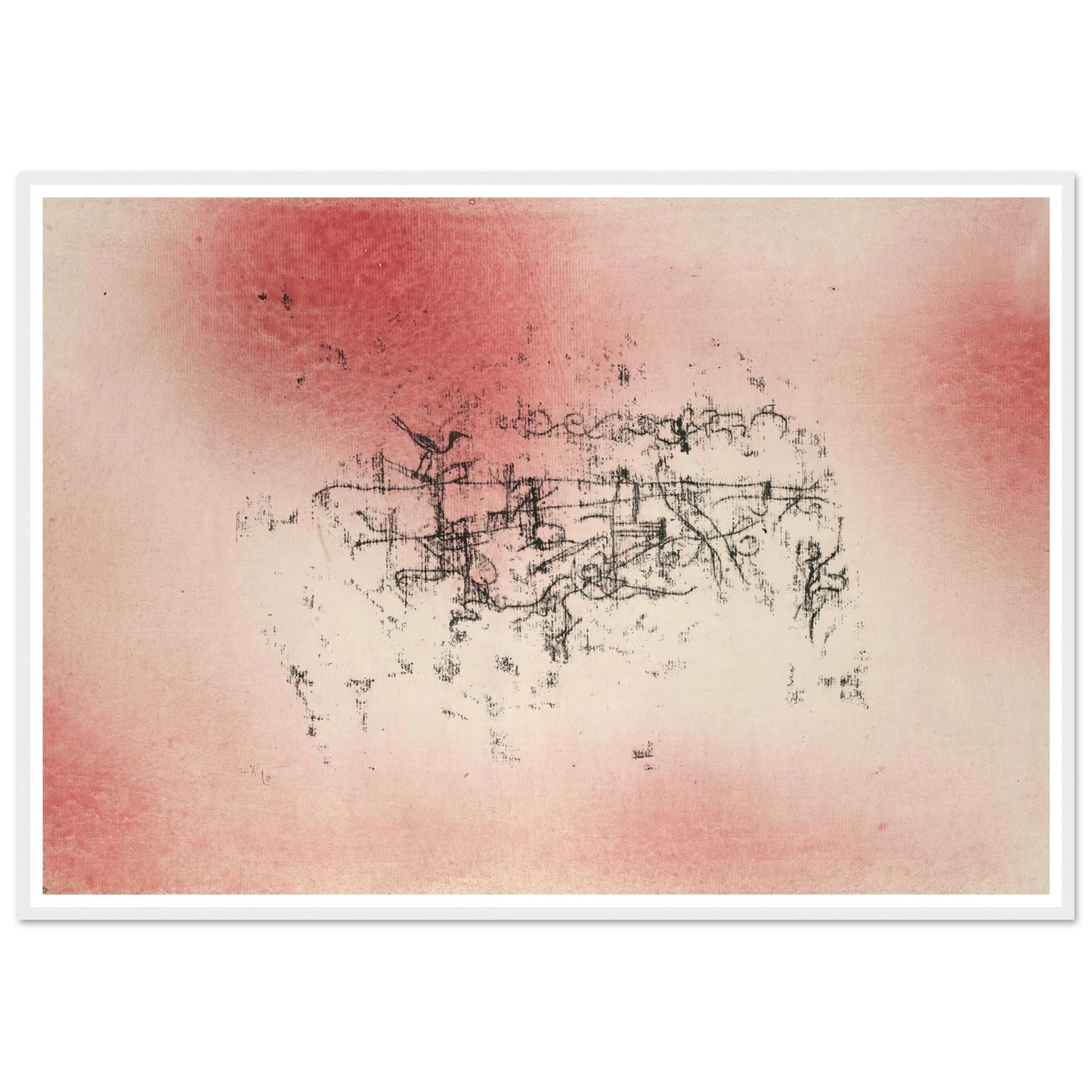 Bird Landscape (1925) Art Print | Paul Klee - Framed Poster - 30x40 cm / 12x16″ - Black frame