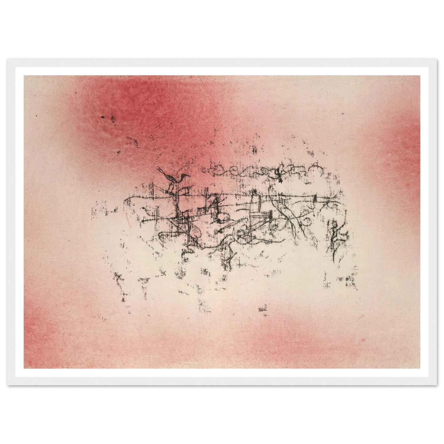 Bird Landscape (1925) Art Print | Paul Klee - Framed Poster - 30x40 cm / 12x16″ - Black frame