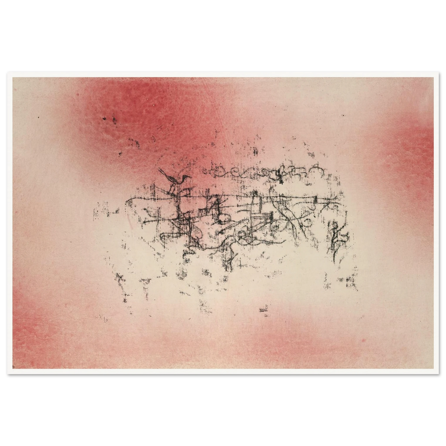Bird Landscape (1925) Art Print | Paul Klee - Framed Poster - 30x40 cm / 12x16″ - Black frame
